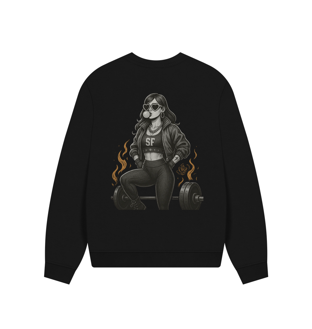 Black Printed Sweater