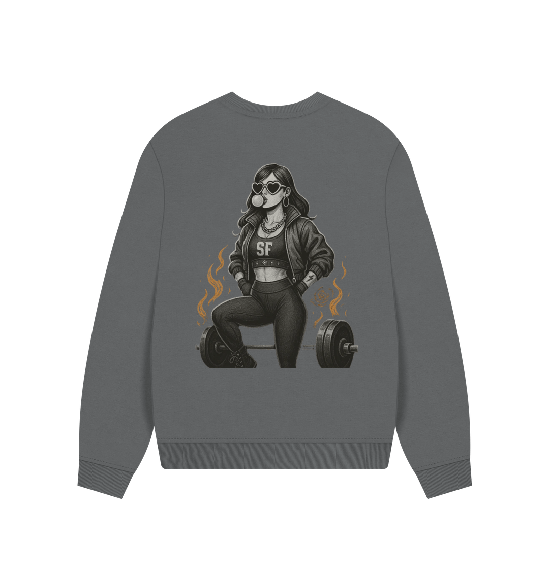 Slate Grey Printed Sweater
