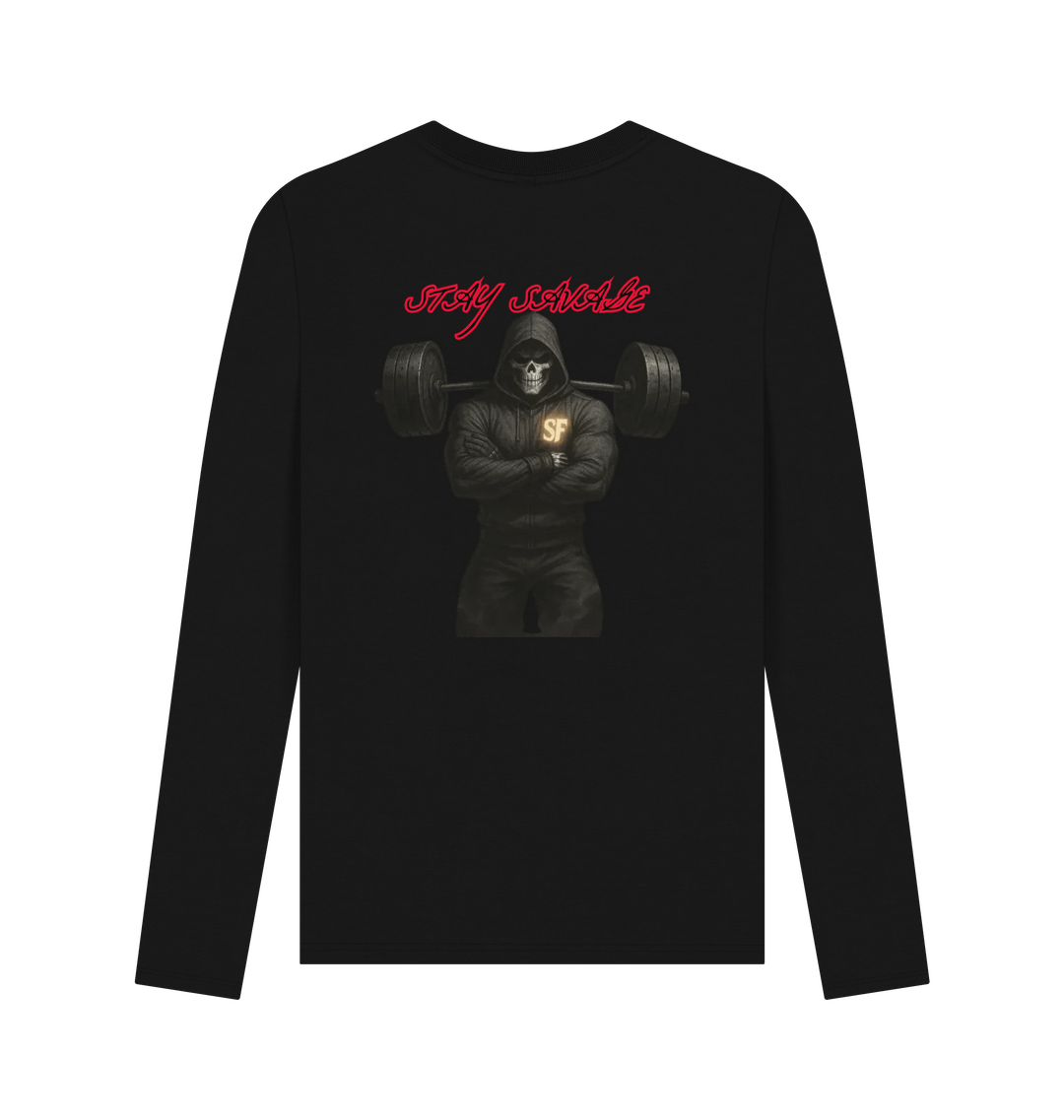 Black Printed Long Sleeve T Shirt