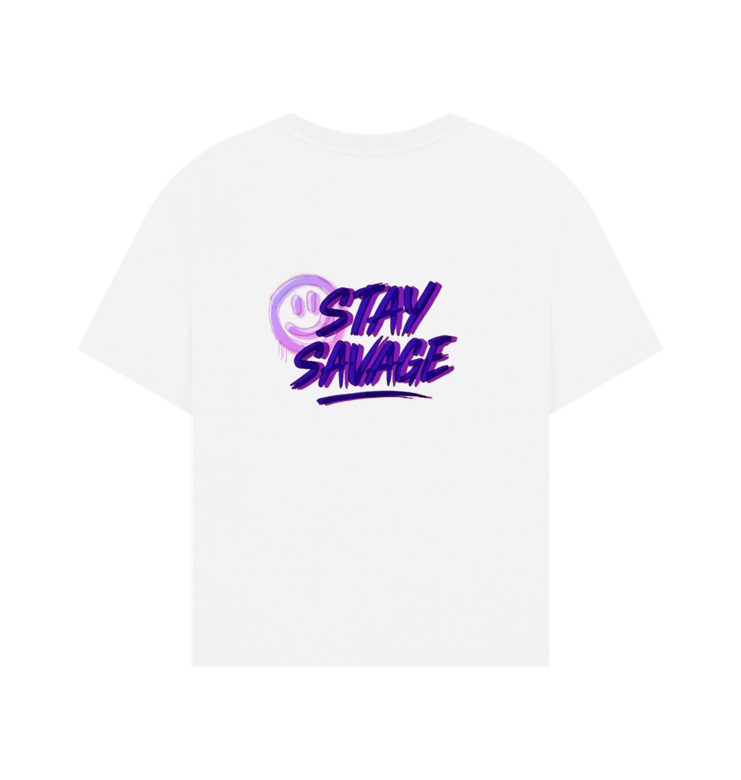 White Printed T-shirt Back