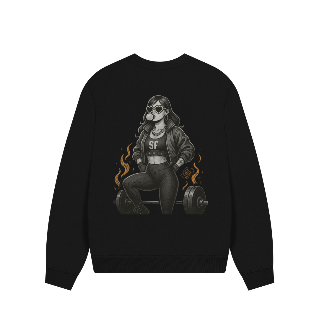 Black Printed Sweater