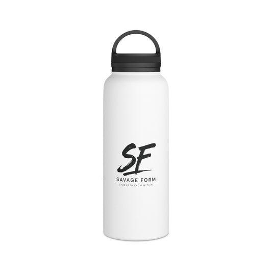 Savage Form Stainless Steel Water Bottle with Handle Lid.