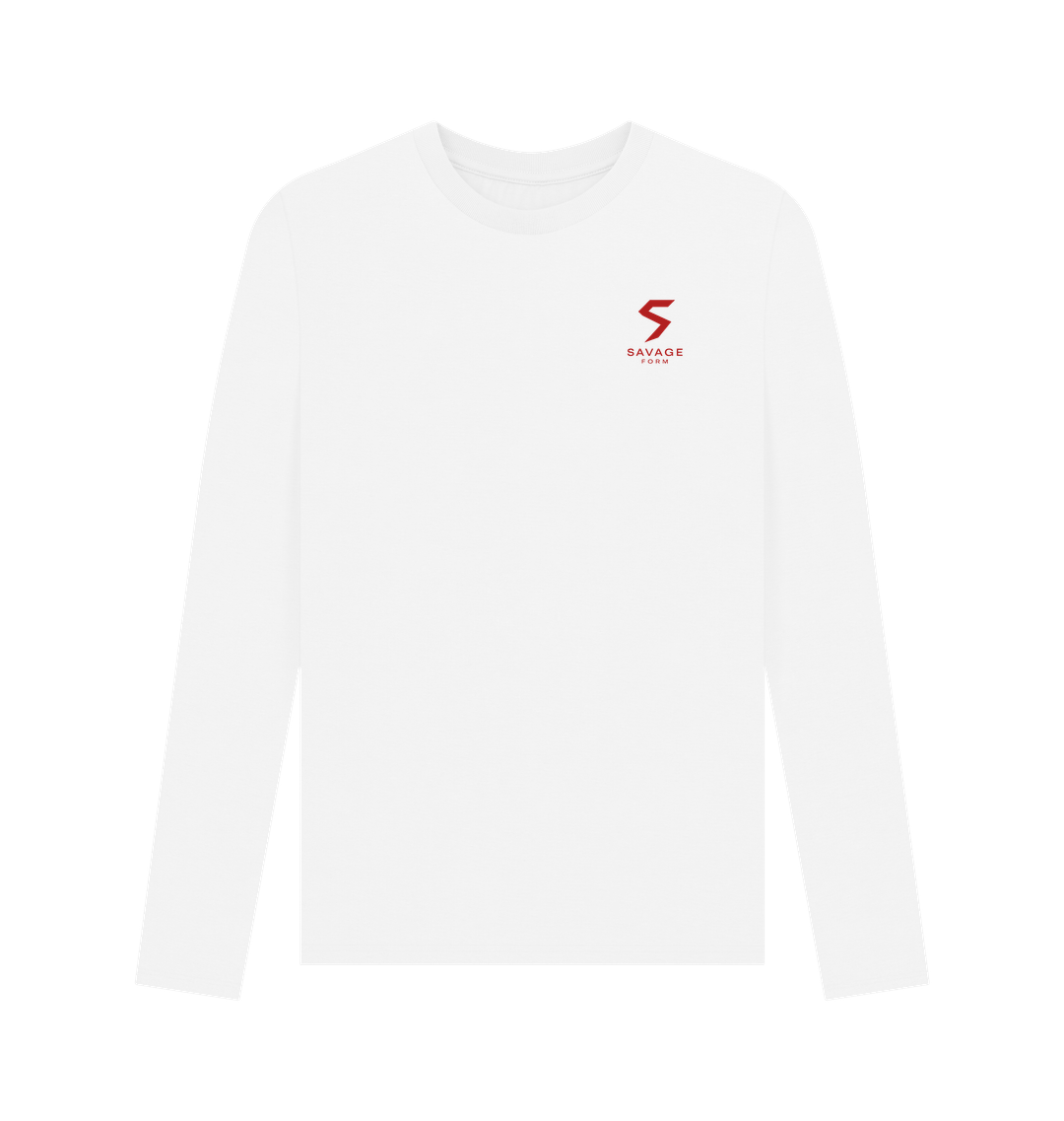 White Printed Long Sleeve T Shirt