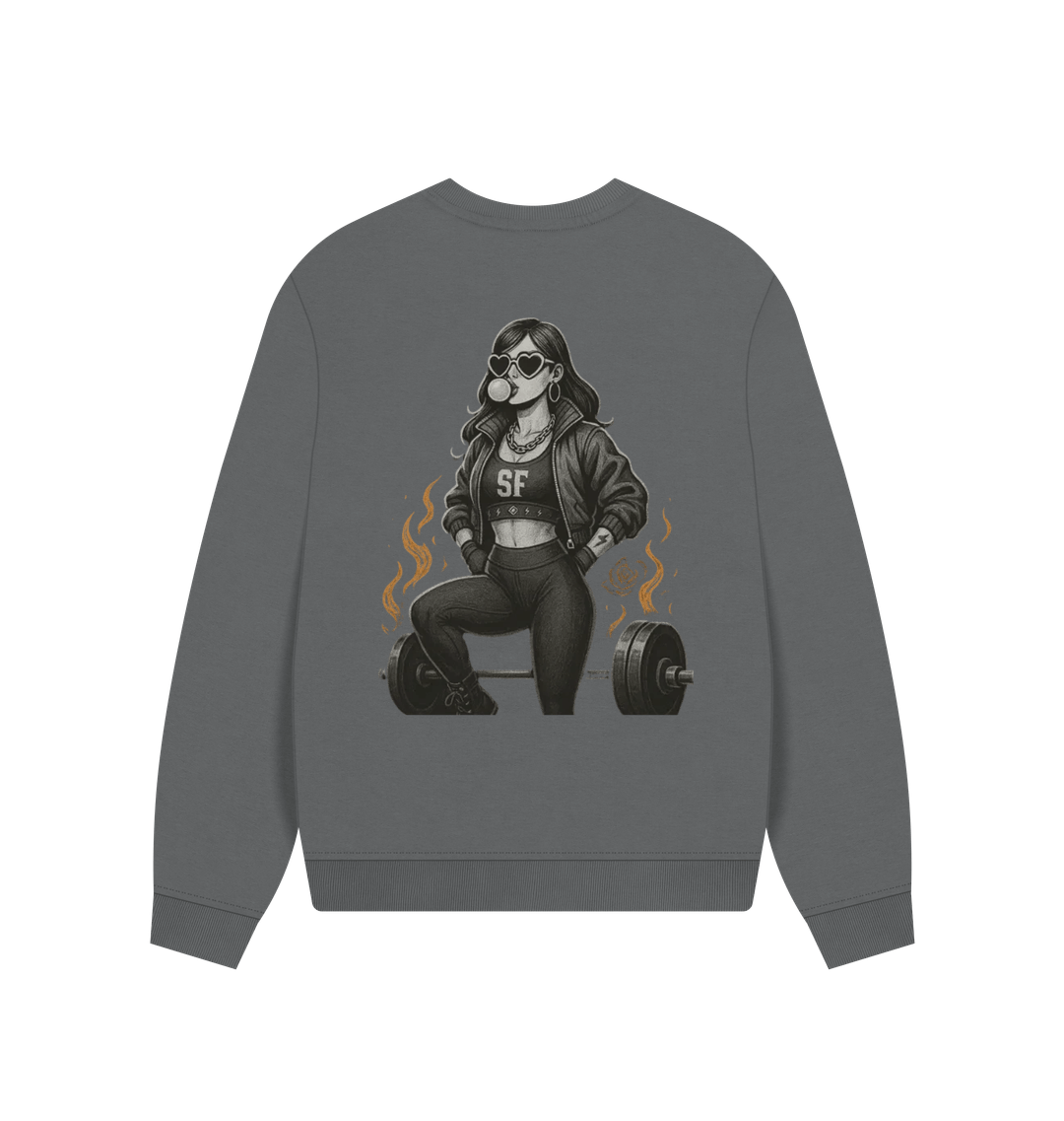 Slate Grey Printed Sweater