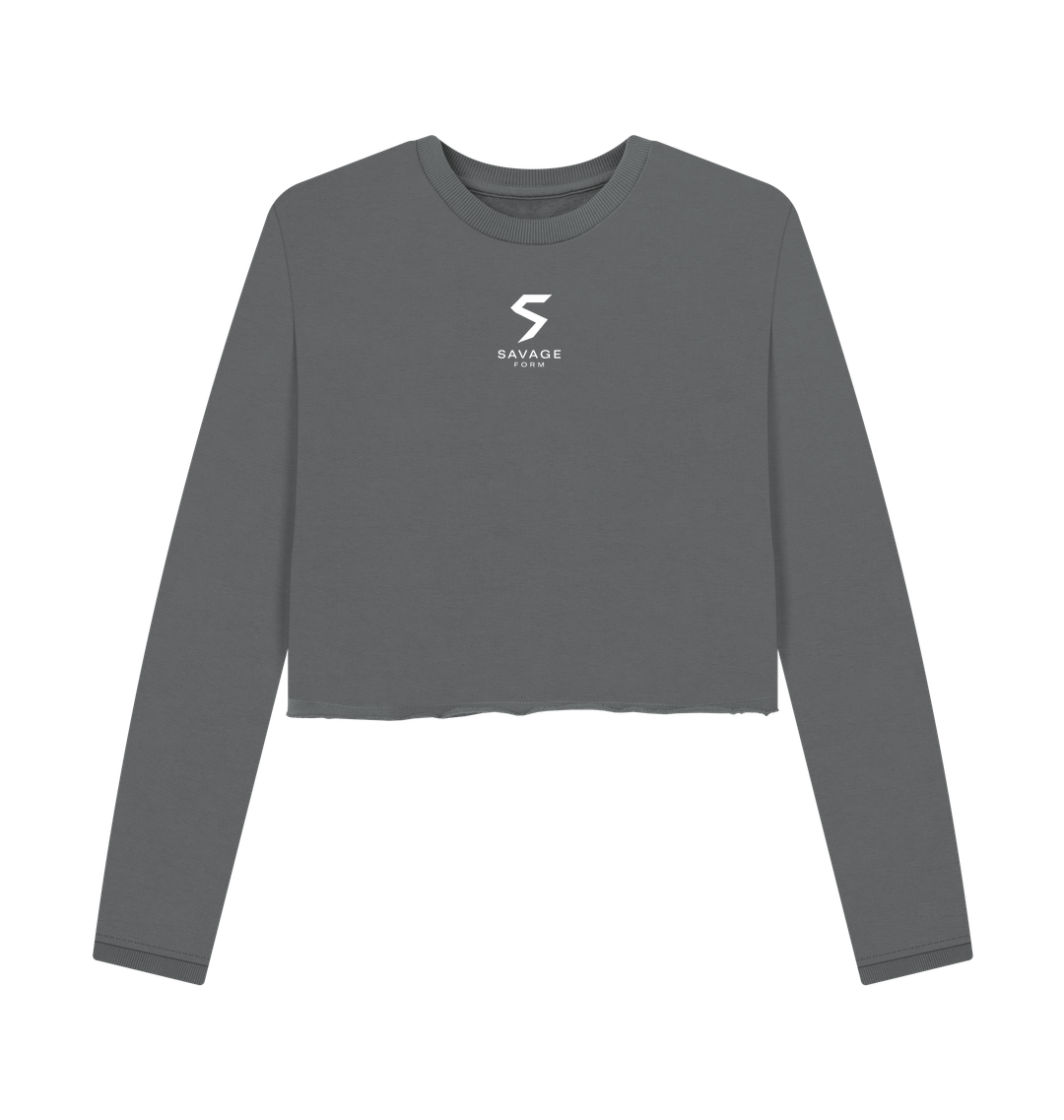 Slate Grey Printed Boxy Jumpers